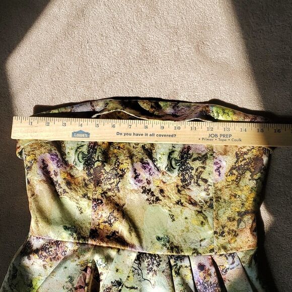 McGinn Knightsbridge strapless satin print cocktail dress with pockets size 8 - Picture 5 of 8